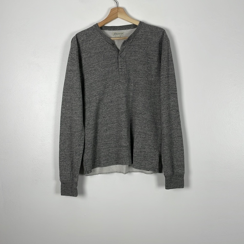 J. Crew Knit Goods long sleeve half button closure cotton sweatshirt Size Small